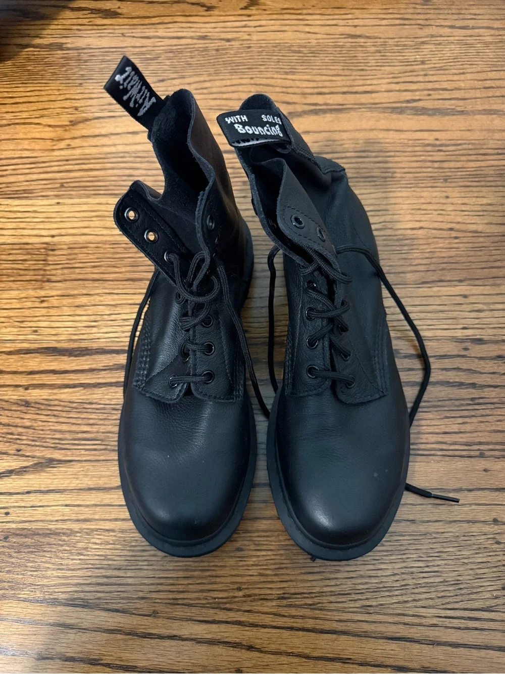 Dr. Martens Black Leather Lace-Up Boots